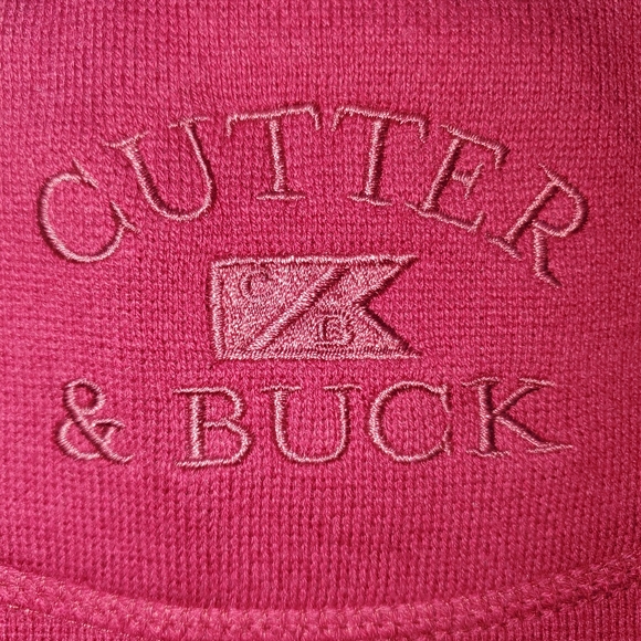 Cutter & Buck Washington State Cougars Red Mainsail Sweater-knit Mens Zip XL - Picture 3 of 7